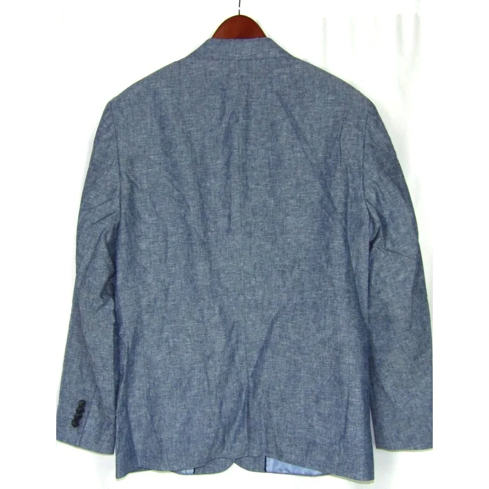 Banana Republic 2 Button Linen/Cotton Blue Blazer Men's 42 Short Standard Fit